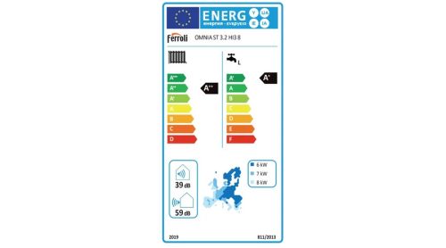 Ferroli Omnia ST 3.2 HI3 8 kW 1 fázis hőszivattyú 190 l HMV tárolóval