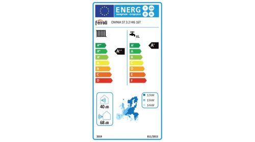 Ferroli Omnia ST 3.2 HI6 16T 3 fázis 16 kW hőszivattyú 240 l HMV tárolóval