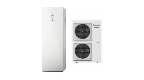 Panasonic KIT-ADC12HE5C Aquarea All In One High Performance osztott levegő-víz hőszivattyú HMV tartállyal, 1 fázisú, 12 kW